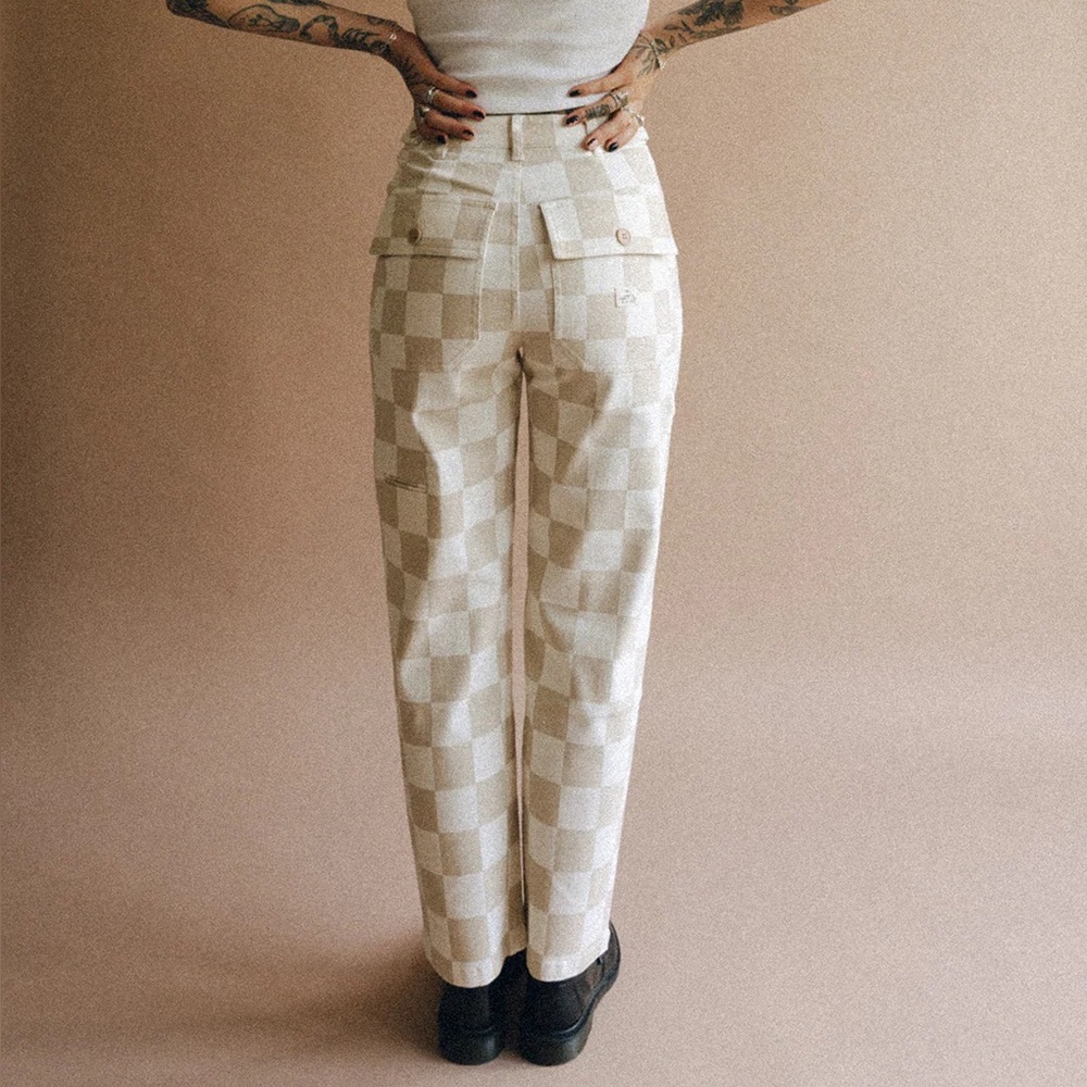 P&Co Service Fatigue Pants Checkboard Stone